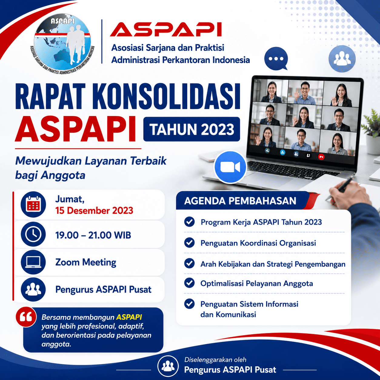 Rapat Konsolidasi ASPAPI Tahun 2023: Mewujudkan Layanan Terbaik bagi Anggota